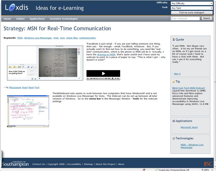 Lexdis screen grab of web page